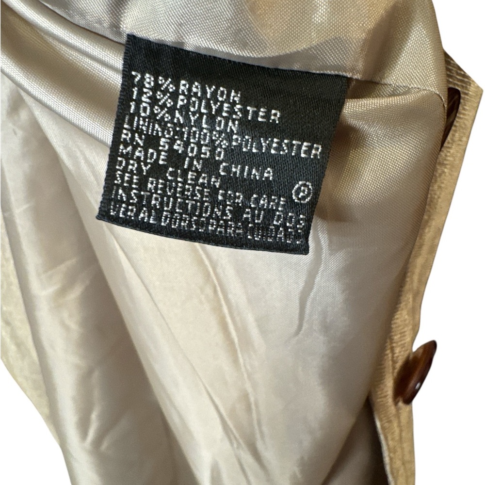 Kasper Gold Metallic Trench Coat - Picture 10 of 10